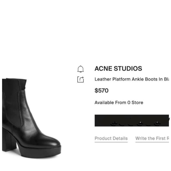 ACNE STUDIOS LEATHER PLATFORM BOOTS - Picture 4 of 16